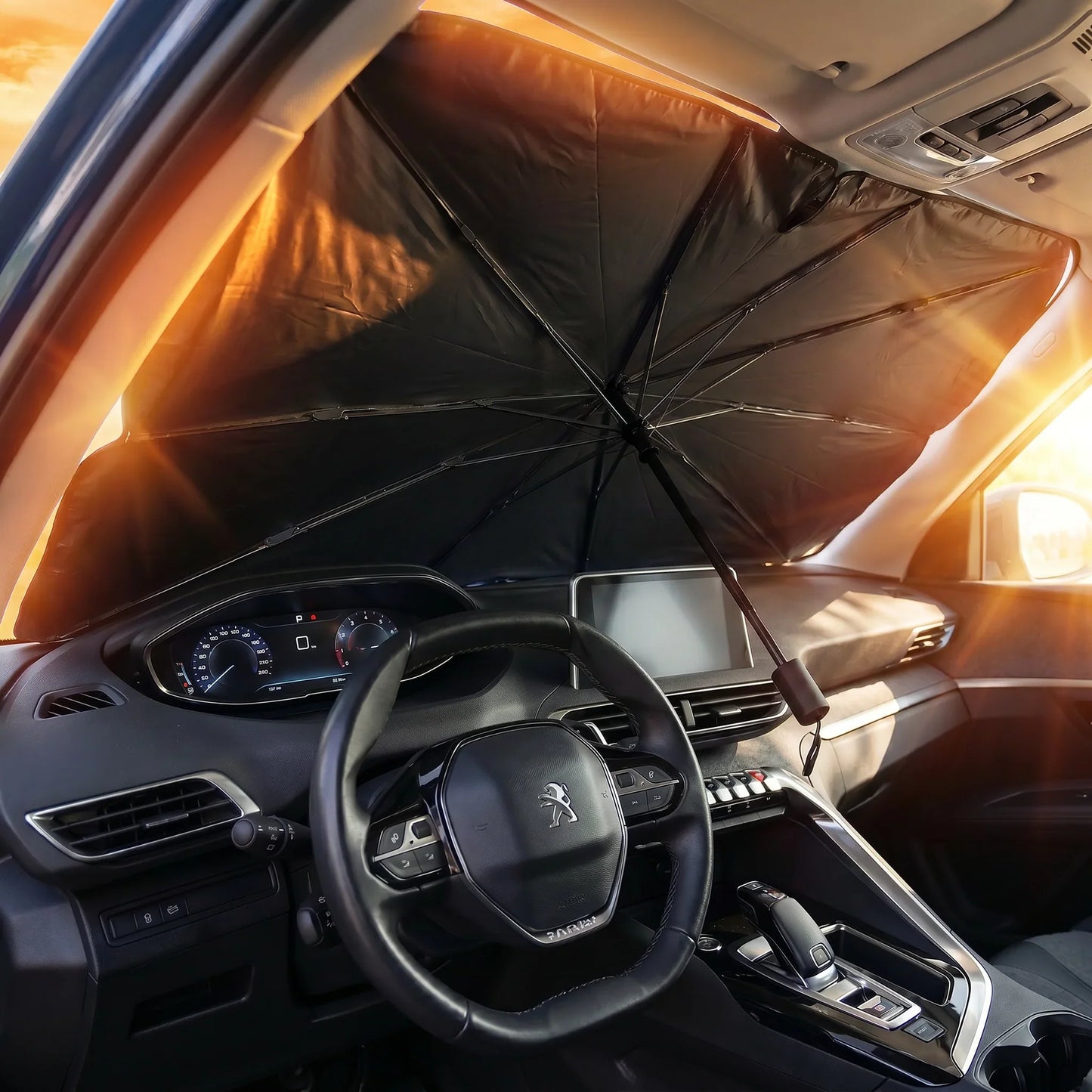 SunBloc | Parasol plegable para parabrisas | Bloquea el calor y los rayos UV