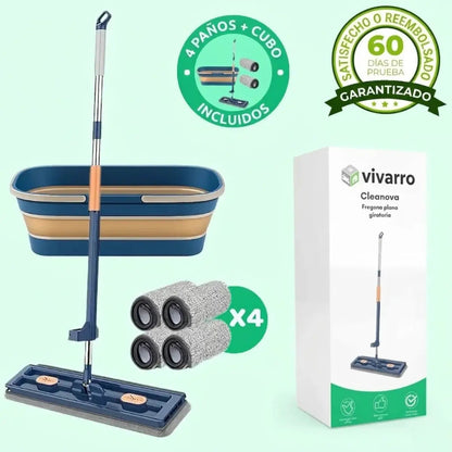 Clean360 | Fregona giratoria con tecnología de escurrido integrada Vivarro