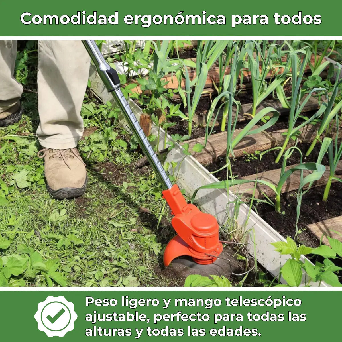 Desbrozadora inalámbrica de alta potencia D80 PRO: corta césped, arbustos y ramas gruesas. Vivarro
