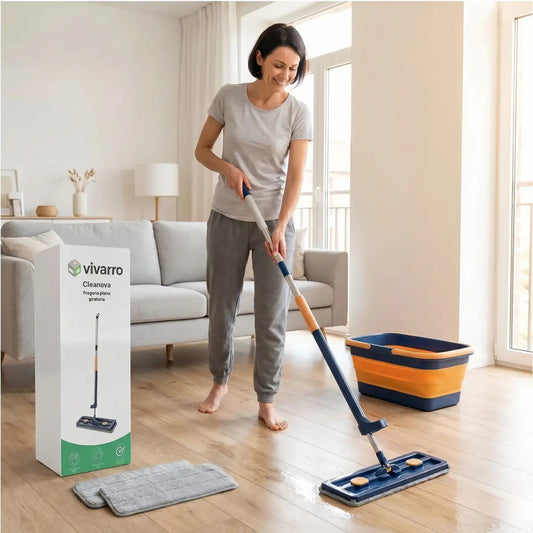 Clean360 | Fregona giratoria con tecnología de escurrido integrada Vivarro