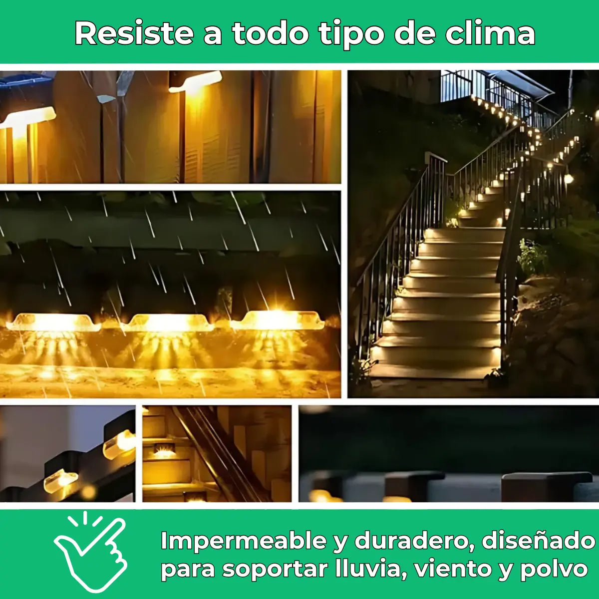 Luces LED solares: Iluminación exterior automática e impermeable Vivarro