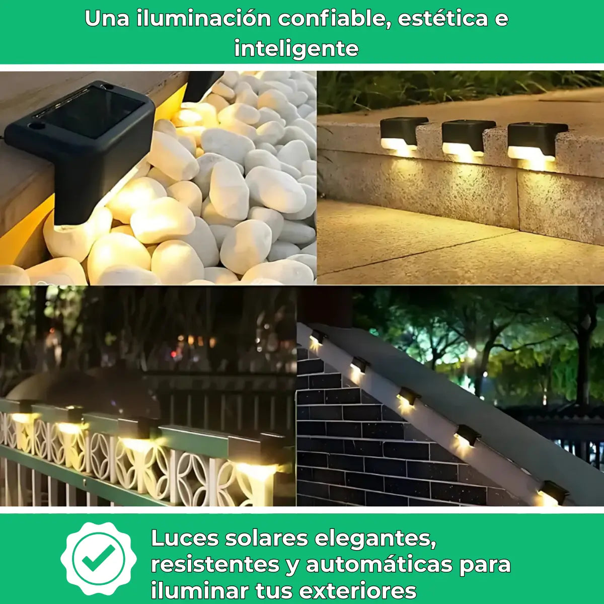 Luces LED solares: Iluminación exterior automática e impermeable Vivarro