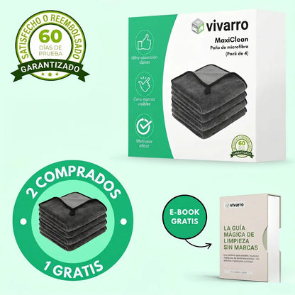 MaxiClean – Paño de microfibra antical ultra absorbente XXL Vivarro